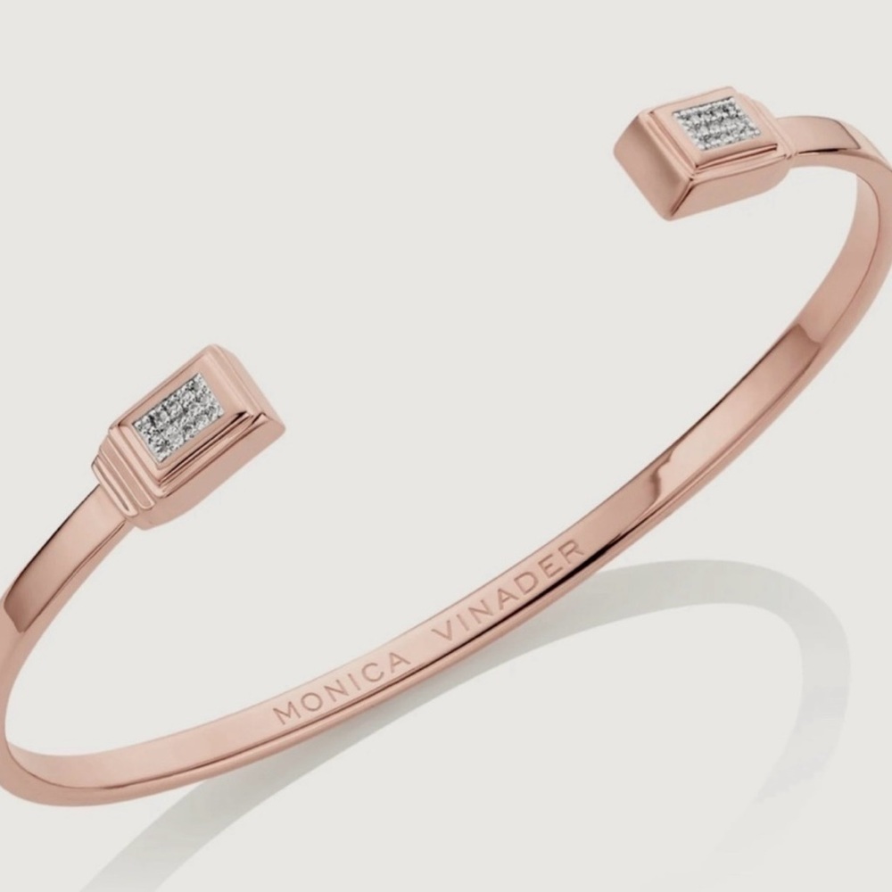Monica Vinader Baja Deco Diamond Cuff Bracelet